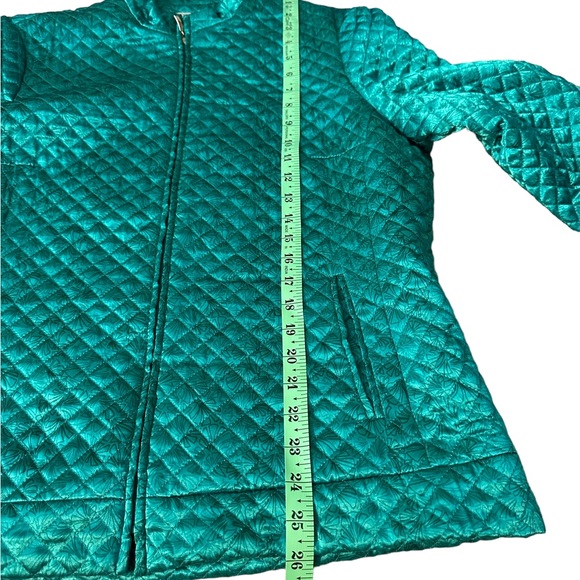 C.L.O.T.H.E.S green zipper pockets quilted jacket in green Large - Picture 6 of 16